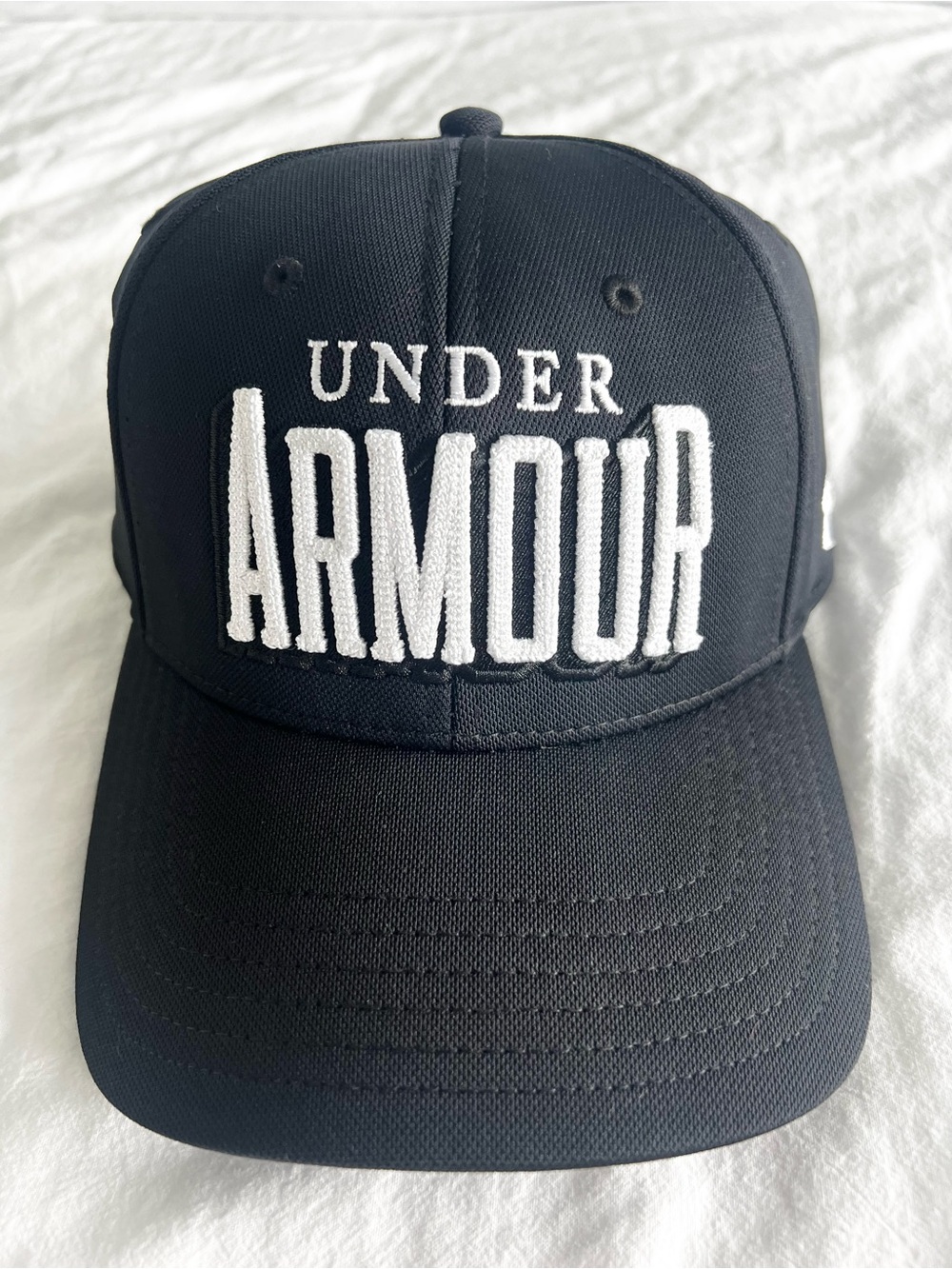 Under Armour Black Adjustable Cap with White Logo